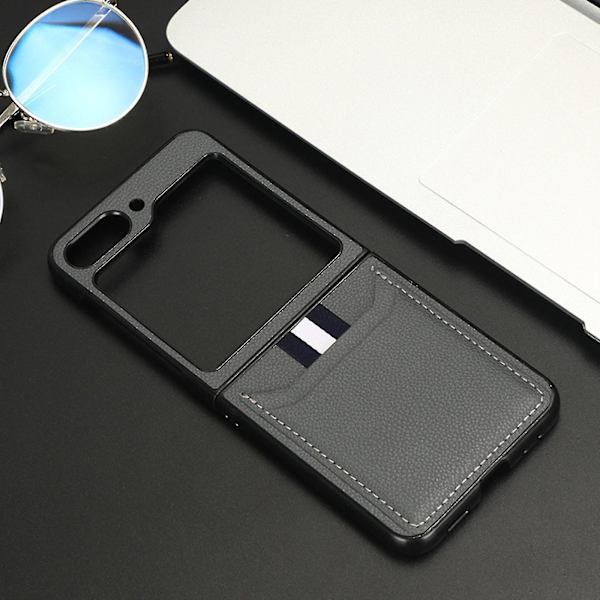 Z Flip 5 Case,samsung Galaxy Z Flip 5 Case Med Kortplatser,Galaxy Z Flip 5 Case Med Korthållare gray