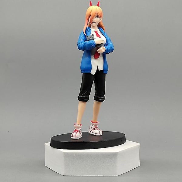 19cm Motorsåg Man Denji Anime Figur Power/denji Action Figur Motorsåg Man Denji Figurine Vuxen Samlarobjekt Modell Docka Leksak Present C 18cm No Retail Box7