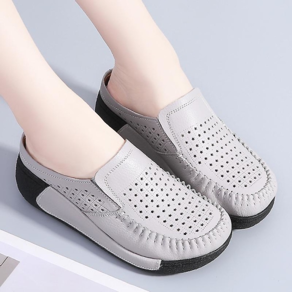 Damer Casual Mode Skor Loafer Skor Mamma Skor 3Au688 Gray 41