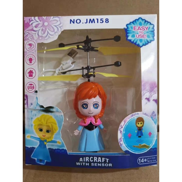 Disney Frozen Aircraft Tecknad Anime Elsa Induktion Flygande Magic Fe Gest Levitation Flygleksak För Barn Födelsedagspresenter C Black