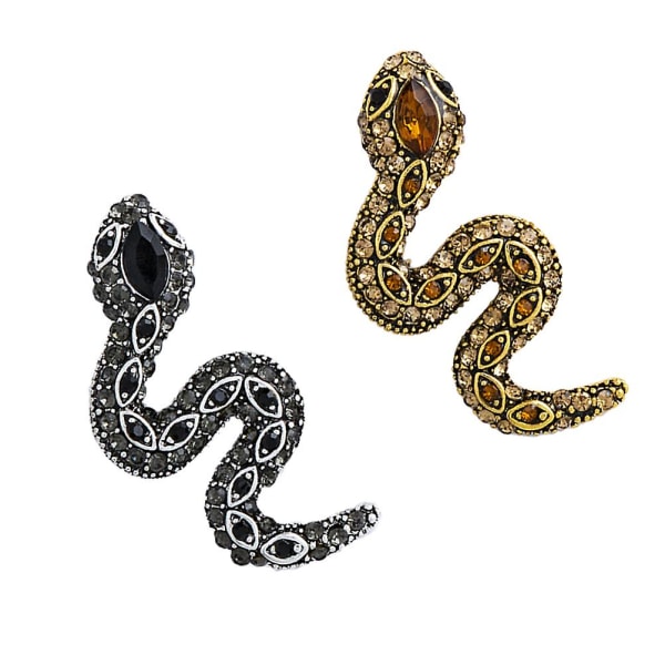 2st Snake Design Pins Lxury Business Unique Lapel Pin Breastpins Nyhet Brosch Kläder Brosch För Pojkar Män As Shown 4X2 cm