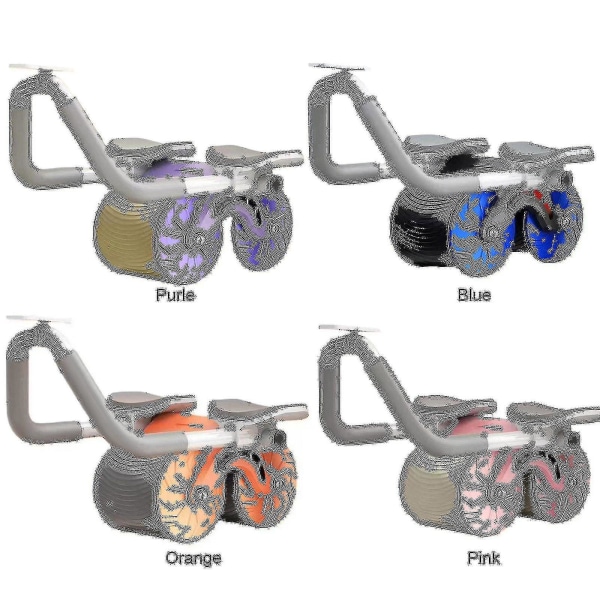 Abdominal Roller Automatisk Rebound Träning Magmuskel Artefakt Träning Fitness Hushåll purple
