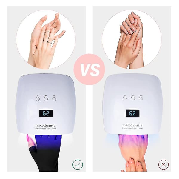 Uv-handske för nagellampa, Uv-skyddshandskar för manikyr grey