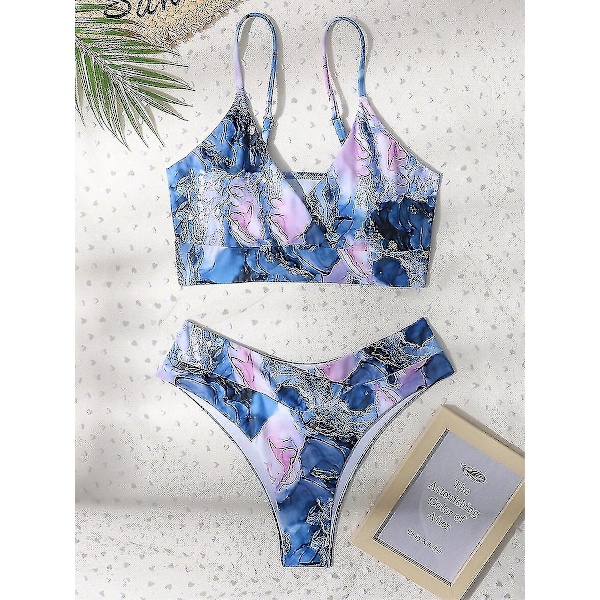 Ny Bikini Sexig Dambaddräkt Hög midja Baddräkt Dambaddräkt Strandkläder 6381 NO 4 M