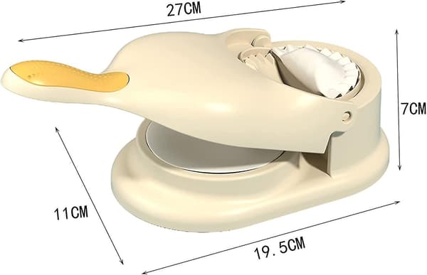 Dumpling Maker 2-i-1 Dumpling Mould, Dumpling Hud Form Manuell degpress, snabb Dumpling Maker Verktyg för hem, kök Beige