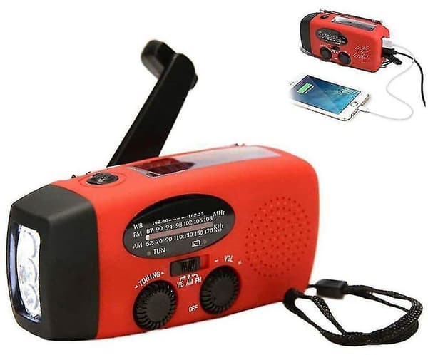 Wind Up Radio, Emergency Radio Solar Portable 2000mah Powerflashlight null none