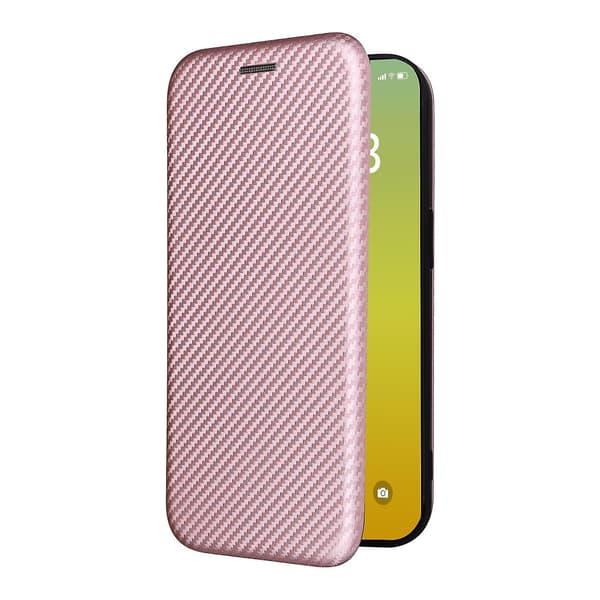 Phone case i läder för iPhone 15 Pink