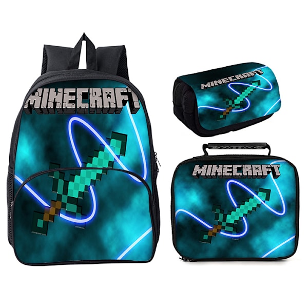 minecraft steve bag tredelad 16-tums ryggsäck stil 1