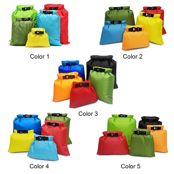5 st Vattentät väska Set Förvaring Roll Top Dry Bag Set five