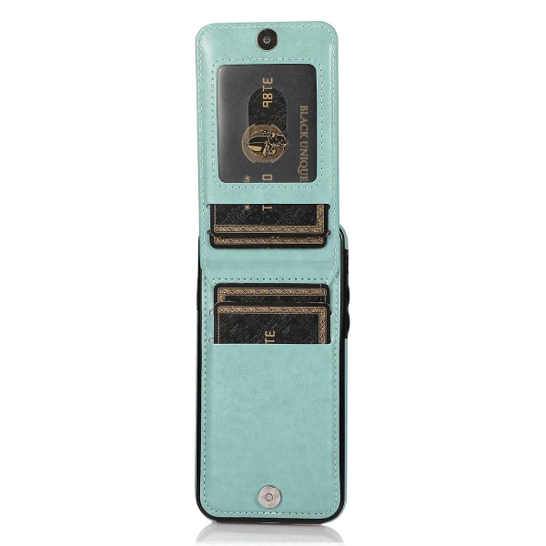 För Iphone 7 / 8 / Se (2020) / Se (2022) Korthållare Phone case Kickstand Pu Läder + Tpu cover Mint Green