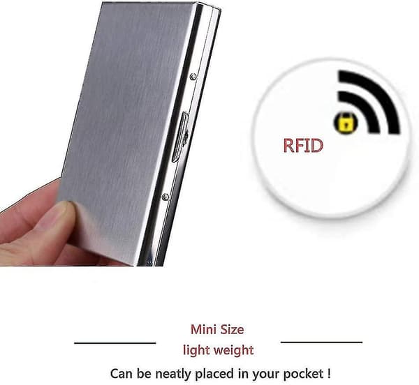 2st Rfid Blocking Wallet - Kreditkortshållare Plånbok för 6 kreditkort Ea null none