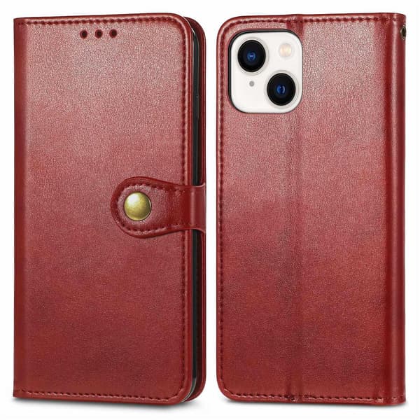 Enfärgat case med spänne för iPhone 15 Red