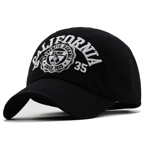 Bomull Fritidsfiske Cap Hatt För män Snapback Hat Casquette Cap Bone Gorras Homme JXB-545 black 56-61cm Adjustable