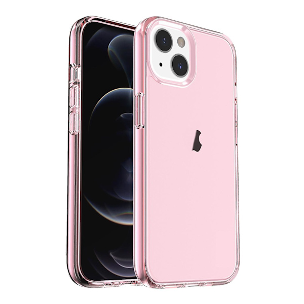 Transparent phone case för iPhone 15 Plus Pink