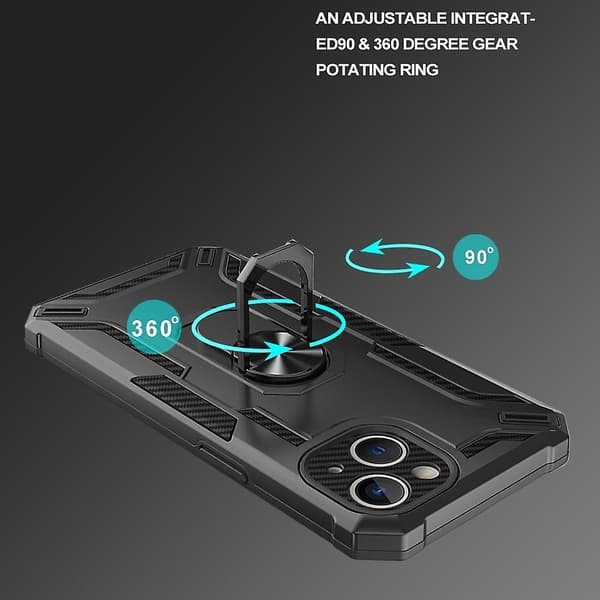 2 i 1 phone case för iPhone 15 Pro Black
