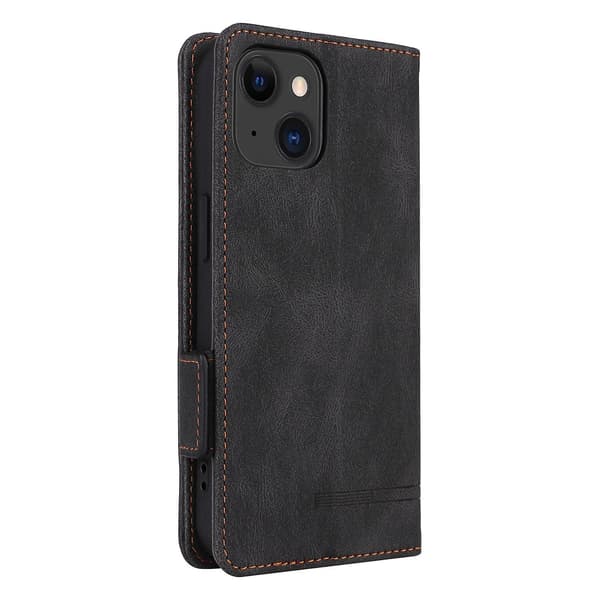 Phone case i läder för iPhone 15 Black