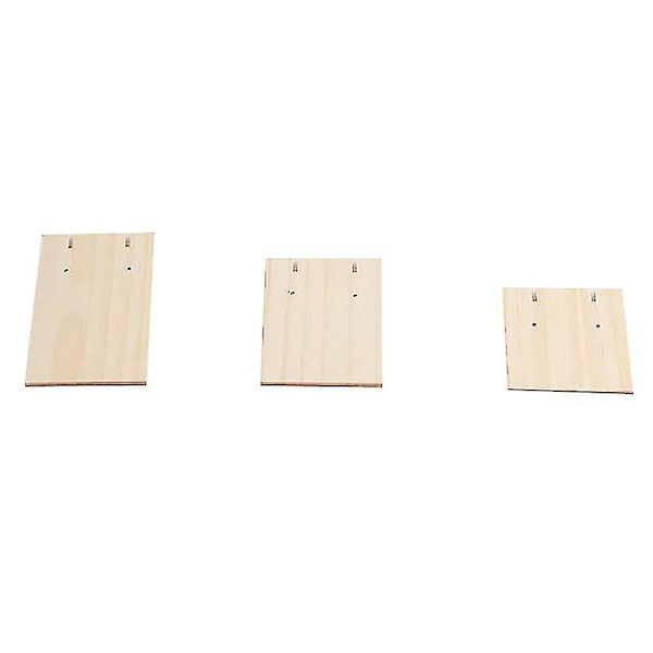 Trä Display Fack Hänge Örhängen Kort Hänge Display Kort 3 platser