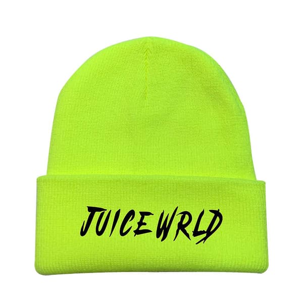 Juice Wrld Mössa Höst Vinter Ull Stickad Mössa Vit Stil 6