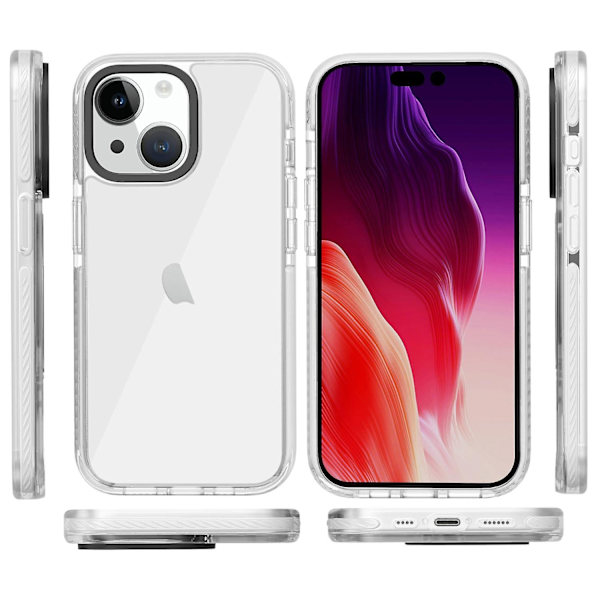 Transparent phone case för iPhone 15 Plus White