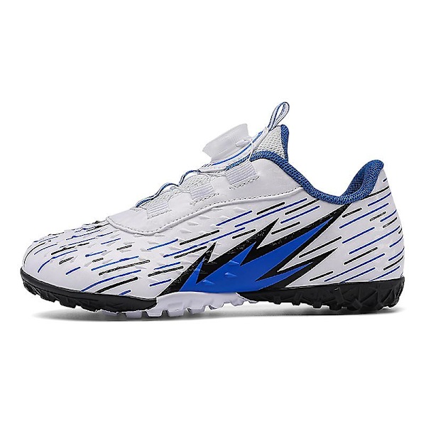 Fotbollsskor för barn Pojkar Fotbollsskor Grästräning Sport Skor Sneakers 3Bd01-1 Blue 34