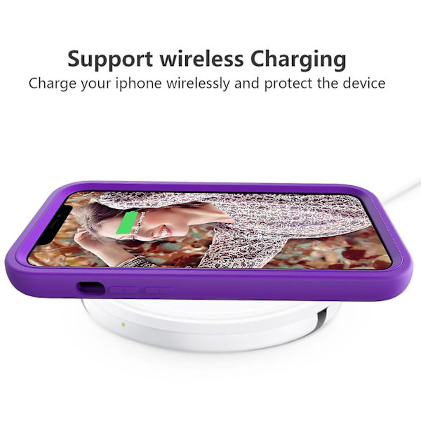 Silikon + PC- case för iPhone 15 Purple