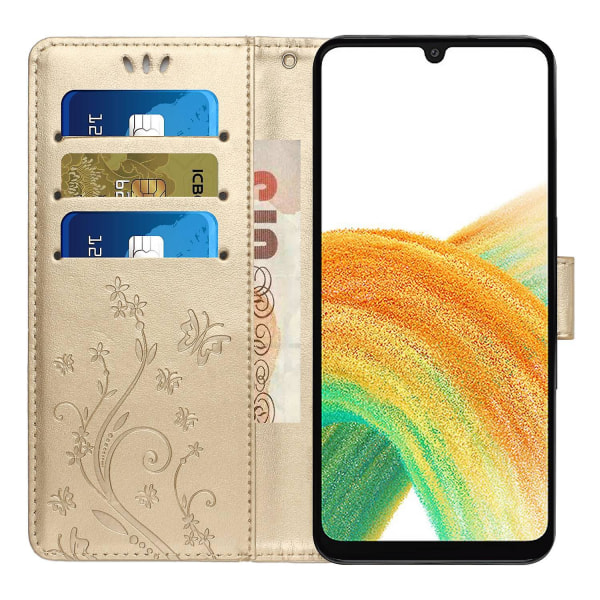 För Samsung Galaxy A25 5G Case Imprint Plånbok PU Läder Cover null none