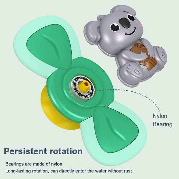 3st Sugkopp Spinning Top Baby Med Söta Djur Intressanta Baby null none