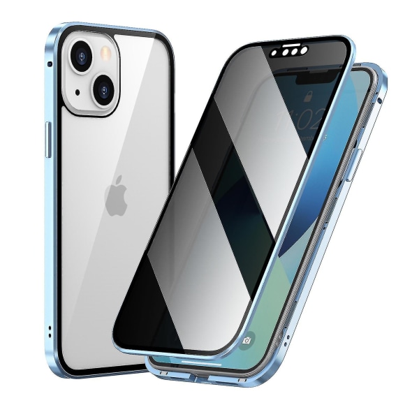 Magnetic Privacy Case Kompatibel Iphone 13 Pro Max/13 Pro/13/12 Pro Max/12, Anti Peeping Blue for iPhone 13