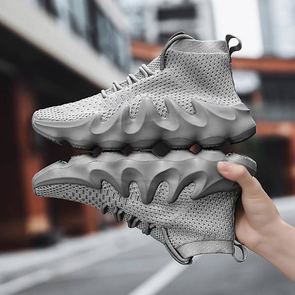 Sneakers för kvinnor Halkfria Coconut Skor Löparskor L450 Gray 45