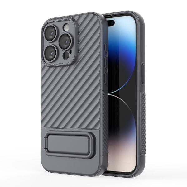 Wavy Texture TPU- case för iPhone 15 Pro Grey