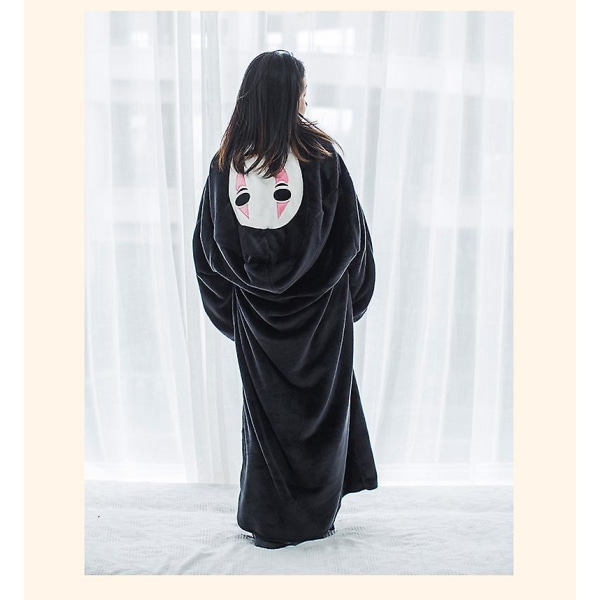 Anime Spirited Away Kigurumi Pyjamas Inget ansikte Man Plysch vinterflanell Vuxen tecknad Anime Cosplay kostym 180CM