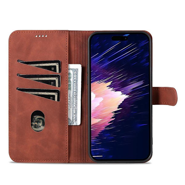AZNS Calf Texture Case för iPhone 15 Brown