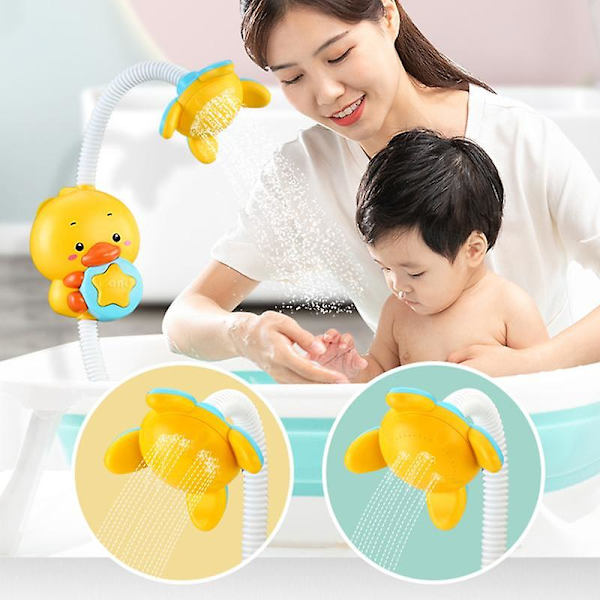 Baby Vattenlek Gul Anka Kran Dusch Badkar Spel Bad|Badleksak null none
