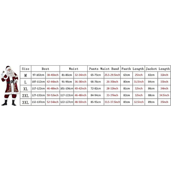 Plus Size Deluxe Velvet Vuxna Juldräkt Cosplay Par Jultomtekläder Fancy Dress Xmas Uniform Kostym För Män Kvinnor Red  Man M
