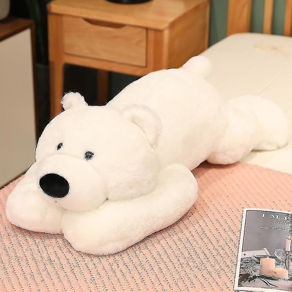 Viktad ångest Dinosaurie Plyschleksaksrad Kudde Söt Dinosaurie Gosedjur Docka För Pojkar Flickor Present polar bear 50cm