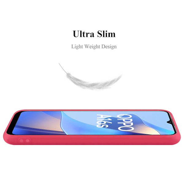 Oppo A16s / A54s Hülle Handy Cover TPU- case - matta färger CANDY RED A16s / A54s