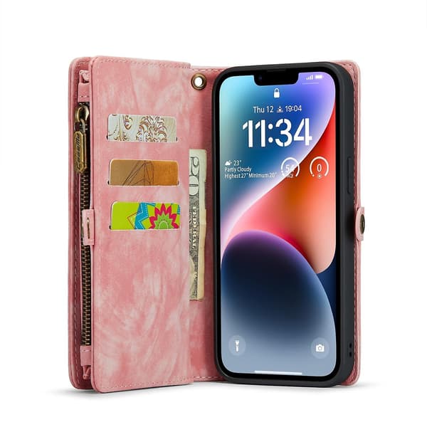 CaseMe 008 PU case för iPhone 15 Plus Black