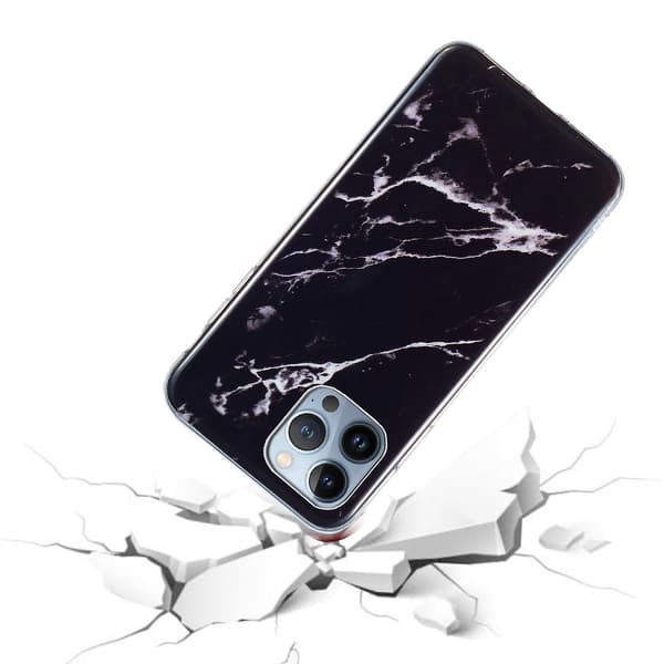 Marble TPU phone case för iPhone 15 Pro Black