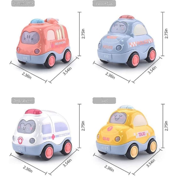 Set med 4-pack barn tidigt utbildningsfordon (macaron färg) null none