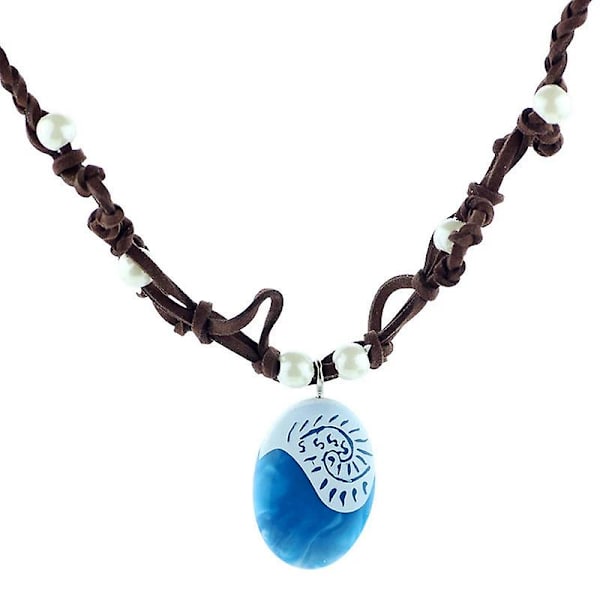 Vuxna barn prinsessan vaiana moana kostym klänningar med halsband peruk kvinnor tjejer halloween fest moana klänning kostymer cosplay Costume +necklace+wig L