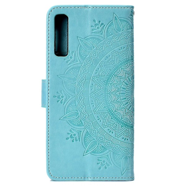 Plånbok med tryckt mandalamönster med flip-back- case för Samsung Galaxy A7/a750-lila Multicolor