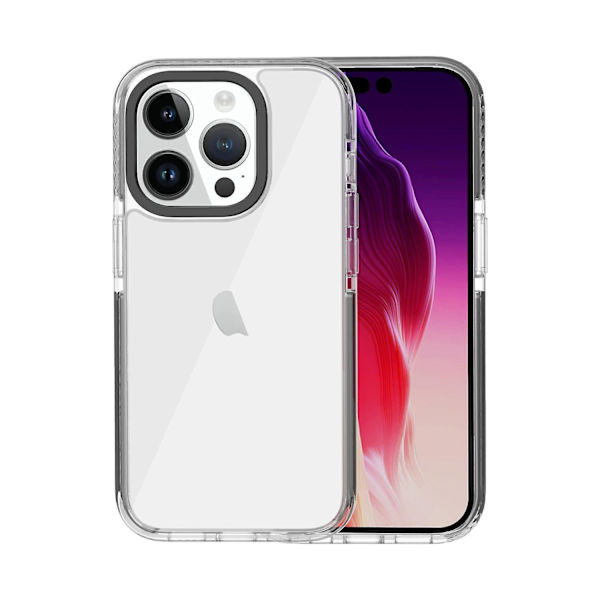 Transparent phone case för iPhone 15 Pro Black