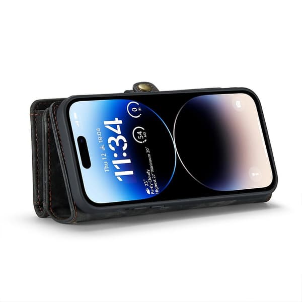 CaseMe 008 PU case för iPhone 15 Pro Black
