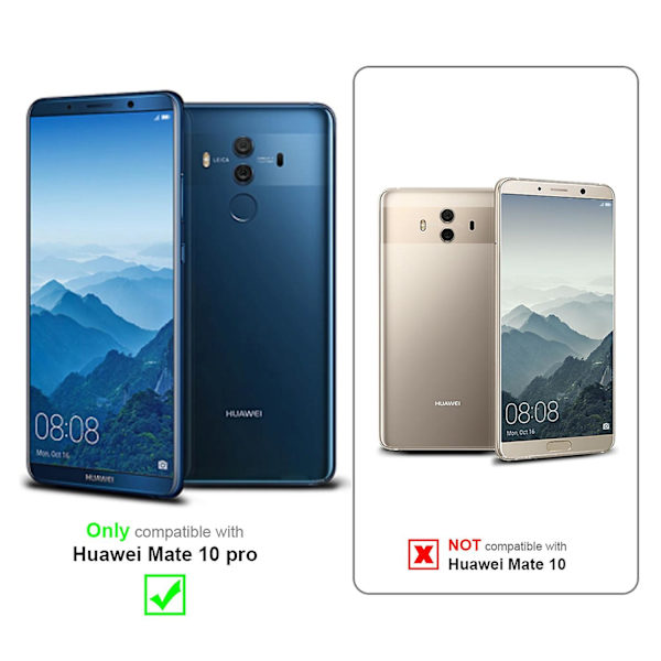 Huawei MATE 10 PRO Cover Case Case - med stativfunktion och kortplats COFFEE BROWN MATE 10 PRO