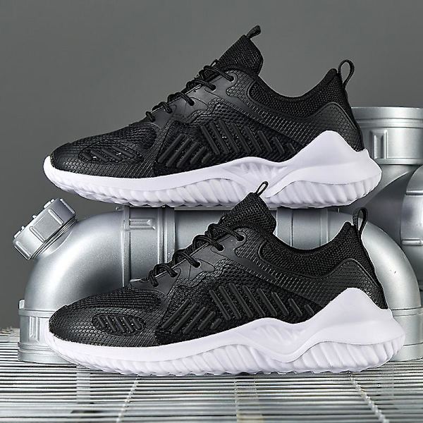 Herrsneakers Löptennisskor Lättviktsventilerande Sport Athletic 3C6851 BlackWhite 41