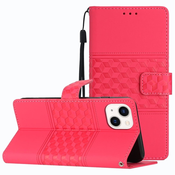 Diamantpräglat case för iPhone 15 Plus Red
