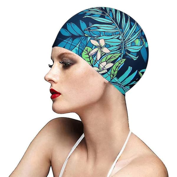 Cap för vuxna med printed cap Moderiktig badmössa för damer Badmössa Cap