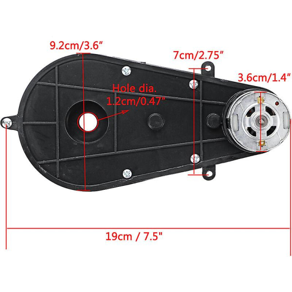 2st 12v 550-30000rpm Elbil Motor Växellåda Reservdelar null none