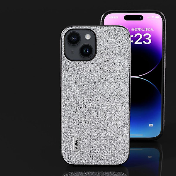 Diamond Black Edge phone case för iPhone 15 Silver