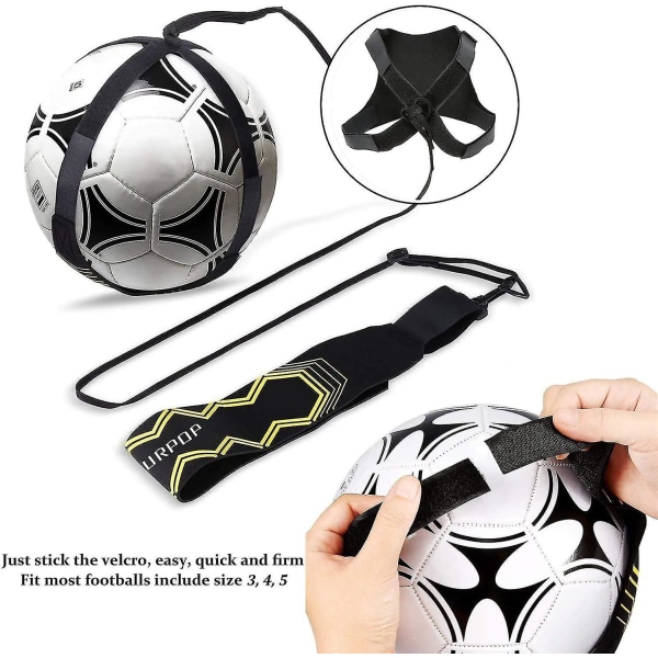 Fotbollsträningshjälp för barn och vuxna, Fotbollsträning med elastisk elastisk fotboll, för fotbollspresent utan fotboll